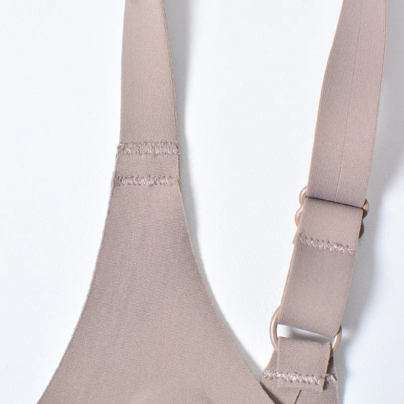 Wire Free Bra Bonded Ropa Interior Mujer Bond Glue Sticky Bra No Wire Push up Bra High Quality Manufacturer Seamless Plain Dyed
