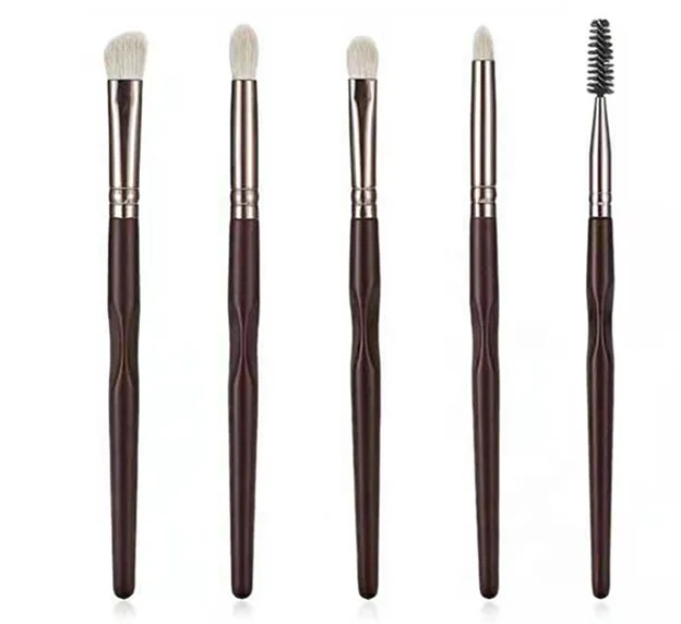 2021 New Lovely Professional and Portable Pony Hair Makeup Tools Eye Shadow Brush Travel Makeup Brush Set 5 Pcs