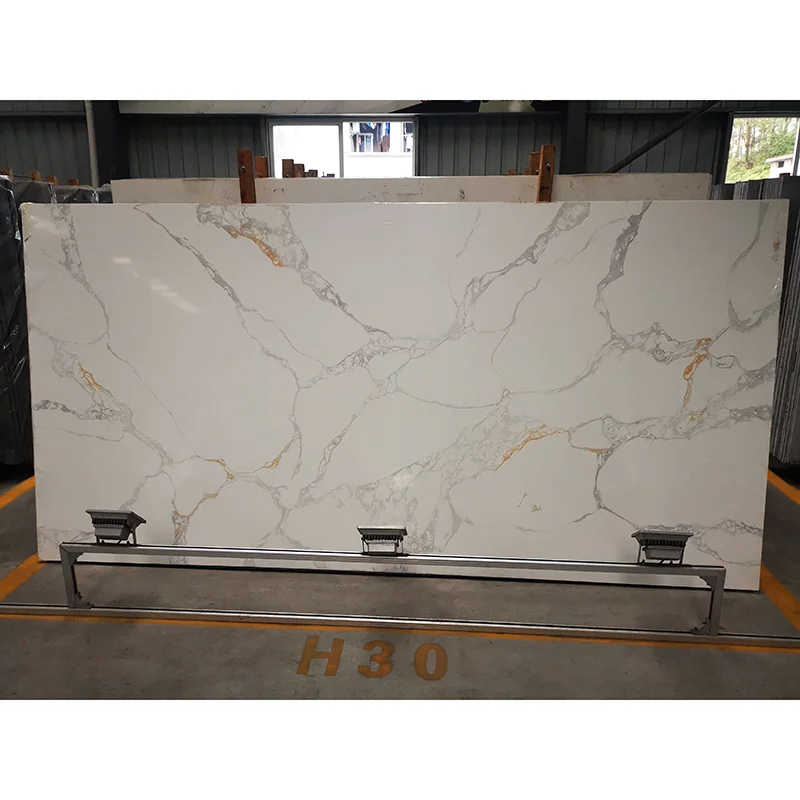 China Supplier Good Stone Artificial Calacatta Quartz Slabs