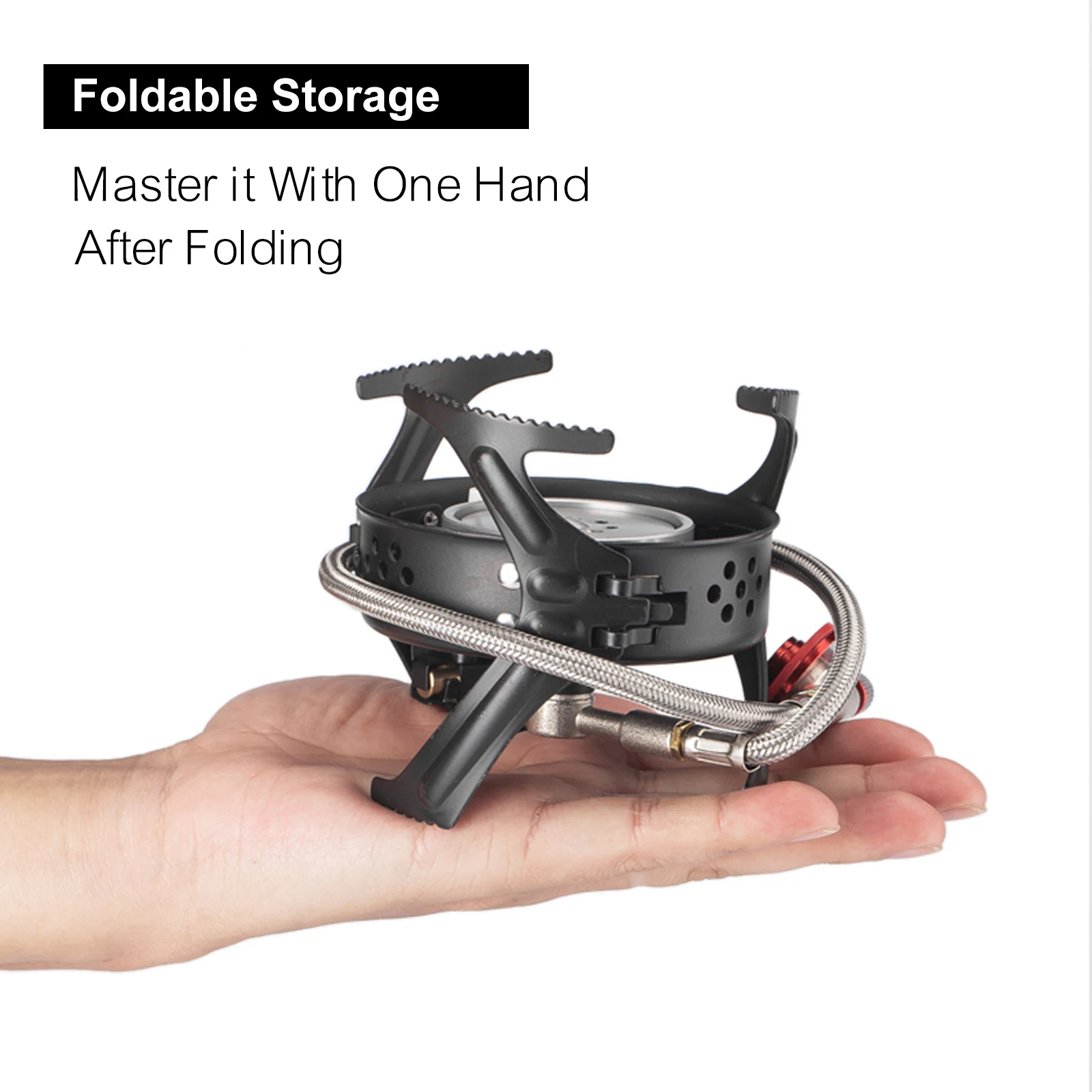 Kingpool Stainless Steel Mini Single Burner Camping Butane Gas Cooker Portable Outdoor Travel Picnic BBQ Gas Stove