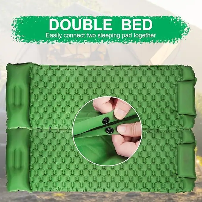 Ultimate Ultralight Inflatable Sleeping Pad for Camping Hiking Waterproof Foam Air Mattress with Built-in Pump for Picnics