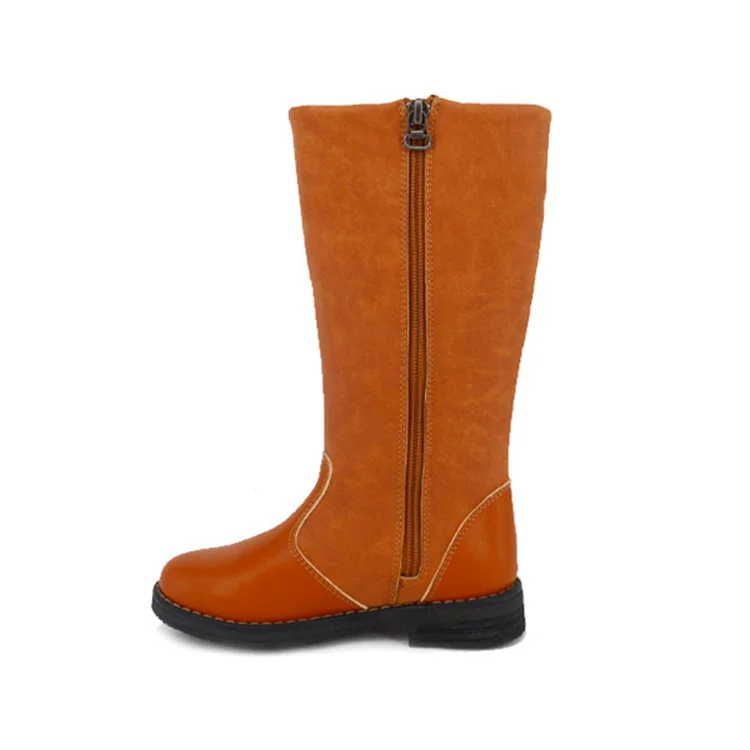 Choozii Leather Ladies Winter Boots Side Zip Wholesale Newest Design Children Girls Long Boots Cowgirls Thigh High Boots