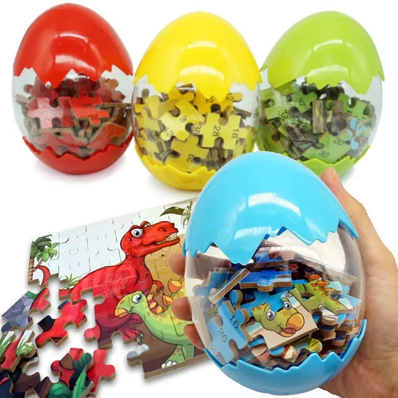 Hot Selling Children 2 to 4 Years  Wooden Educational Toys  Dinosaur Egg Jigsaw Puzzle Toys  Montessori Toys