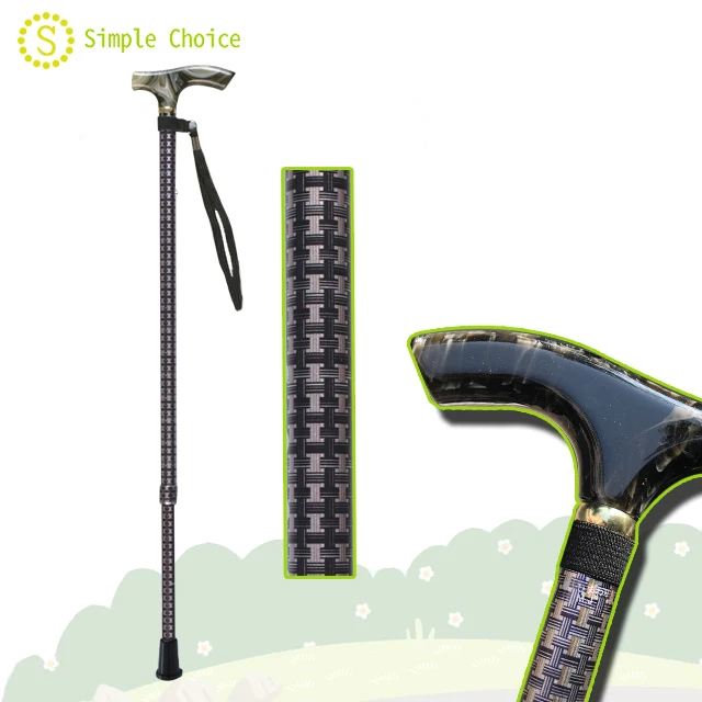 Fashion Aluminum Height parent gift adjust light-weight walking stick with acrylic head hand grip single cane