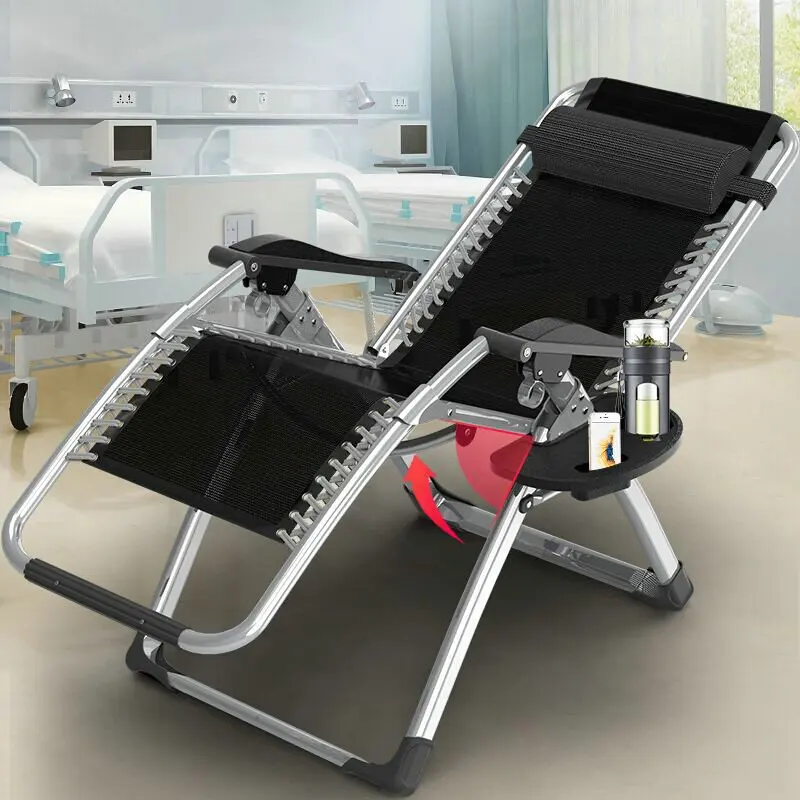 Outdoor Chaise Longue Beach Deck Chairs Folding  Zero Gravity Single Sleeping Chair Sun Loungers
