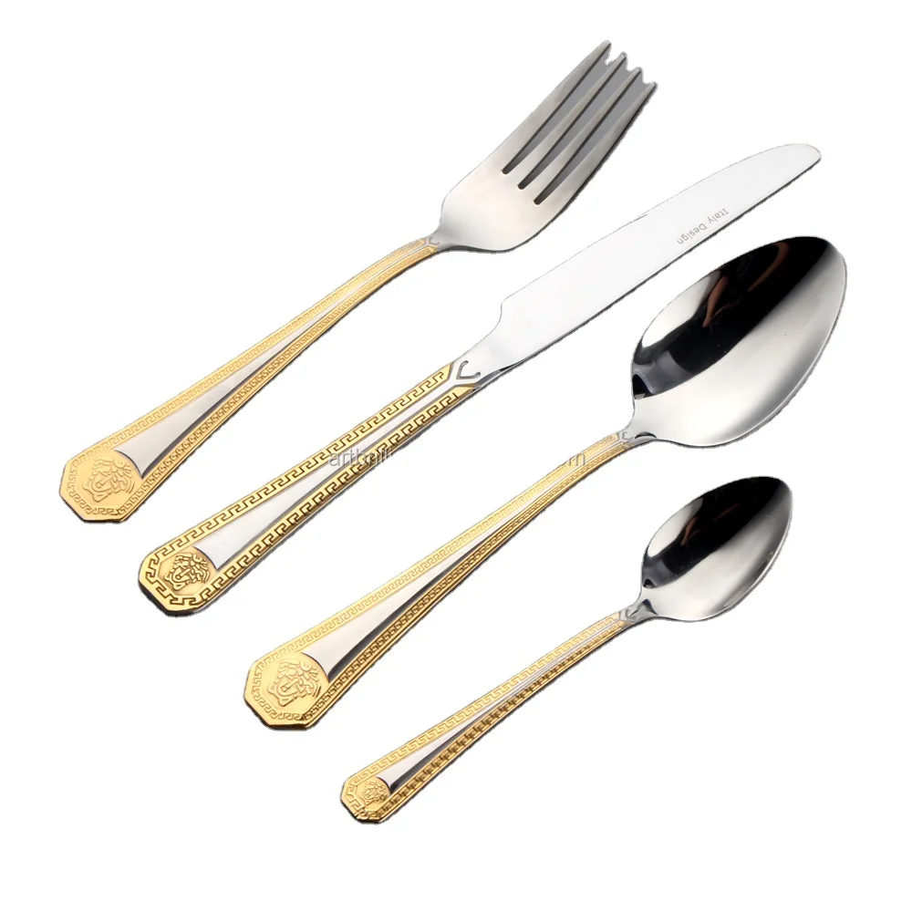 72 pcs gottinghen cutlery set gold plated flatware in wooden case 2 layers
