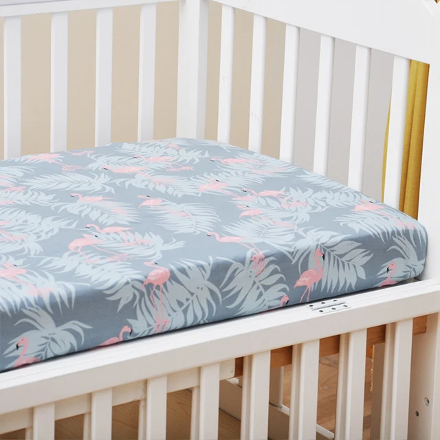 custom print organic cotton crib bed sheet