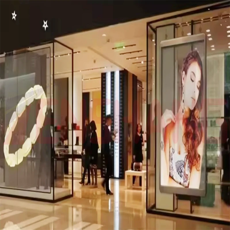 P2.6 P3.91 Ice Curtain Glass Video Wall Panel Clear Window Shop Advertising Led Mesh Display Transparent Led Screen