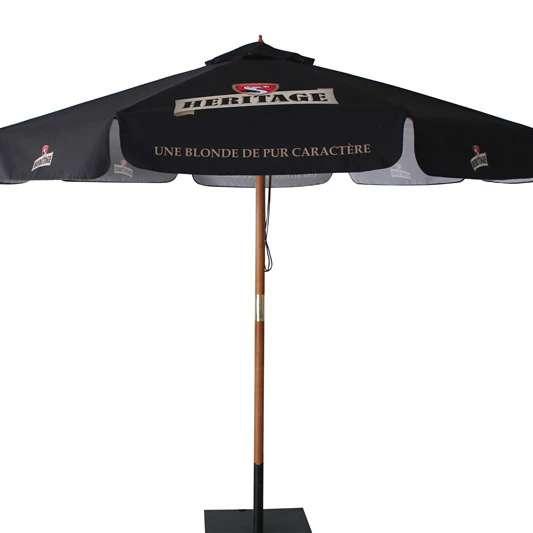 Садовый зонт с принтом из твердой древесины диаметром 260 см