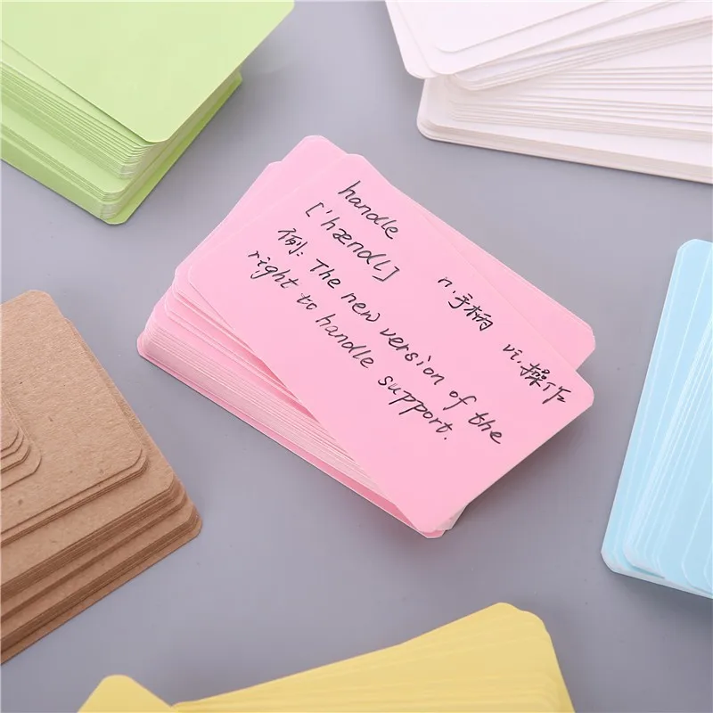 Daily 100pcs Boxed Blank Greeting Card Postcard Graffiti Bookmark Message Card Small NotePad Custom Printing Playing Cards