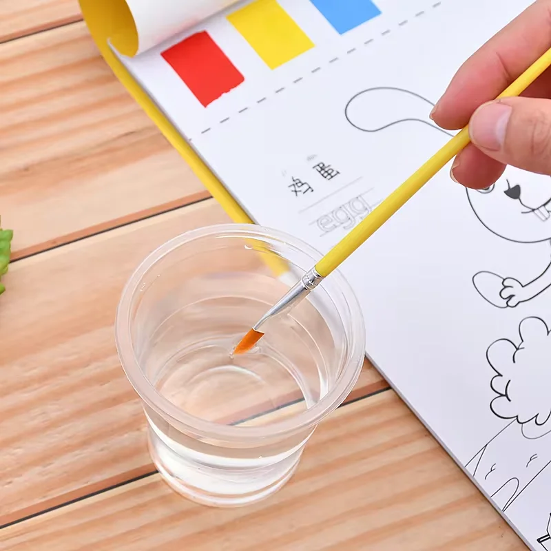 Paint Set Book 12 pages 6 color Wholesale Watercolor children graffiti picture cartoon notes children painting book watercolor