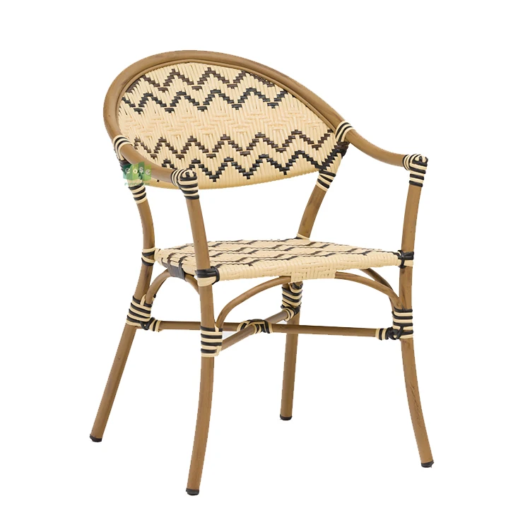 (E6020) Outdoor garden cane dinning furniture patio french bistro