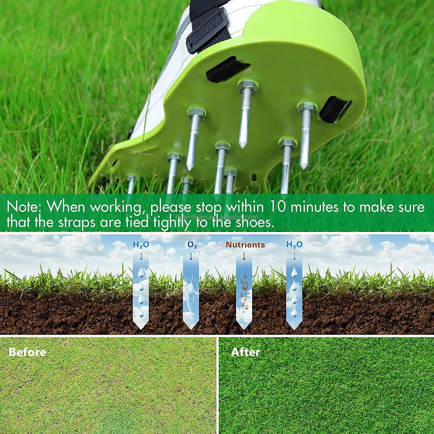 Hot Rainbow Color Cute Lawn Aerator Sandal Spike Shoe Yard Lawn Aerate Loose Soil Sandals Shoes Lawn Grass Land Aerating Tool