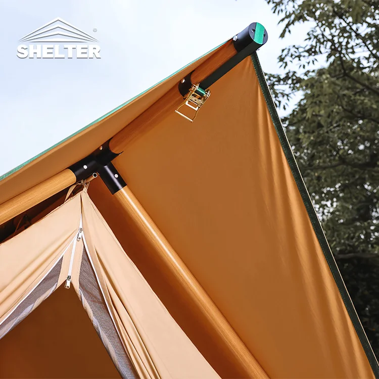 outdoor Luxo Tent Luxury Desert Camping Glamping Canvas Safari House Shaped Resort Tent House