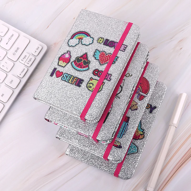 Best Selling Box Packaging Diary Notebook  Girls Notebook Diary With Lock And Key Sequin Notebook