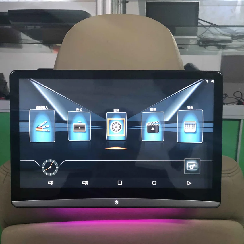 Монитор на подголовник автомобиля, 13,3 дюйма, 8 ядер, 2 + 16 ГБ, Android 9,0, сенсорный экран 1920*1080 HD 1080P