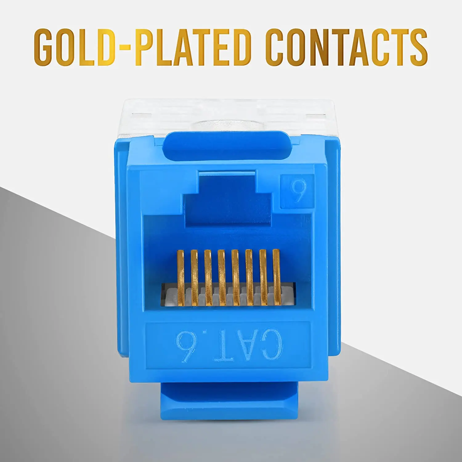 RJ45 Cat6/5e Blue Keystone Jack 110 Type Modular Female Connectors Compatible with Speed Termination Tool easy JACK Cat6/5e