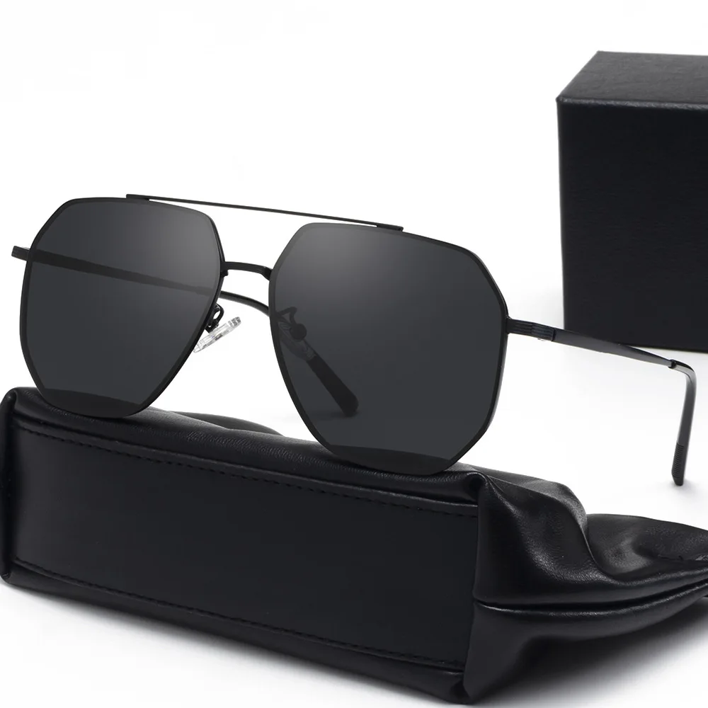 8068 Nylon Oversized Mirror Sunglasses Men UV400 Hot Trending Polarized Sunglasses For Women