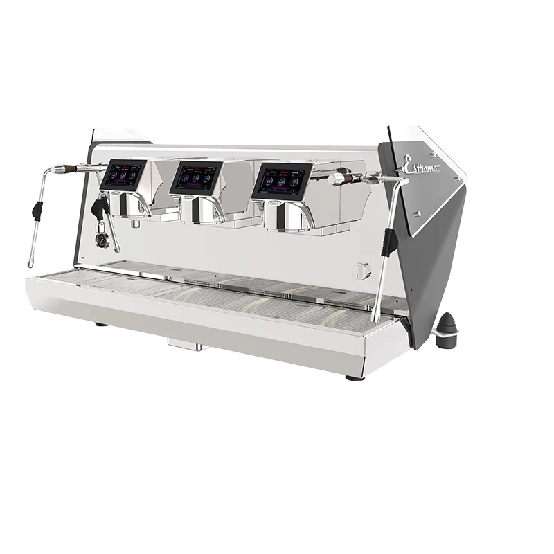 Three Groups Best Quality Price Smart Touch Screen 11L Boiler Electric Control Commercial Espresso Machines for Business