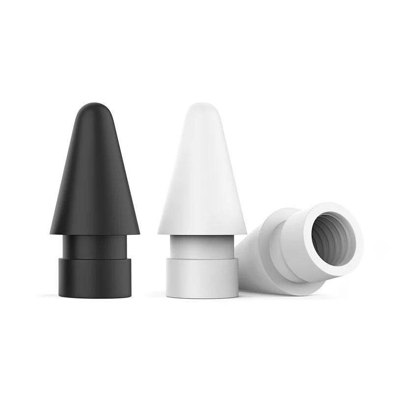 YuanQi Surface Rubber Touch Stylus Soft Replacement Metal 2B HB Nib Cover Pen Tips for Apple Pencil 1 2 Nd Generation