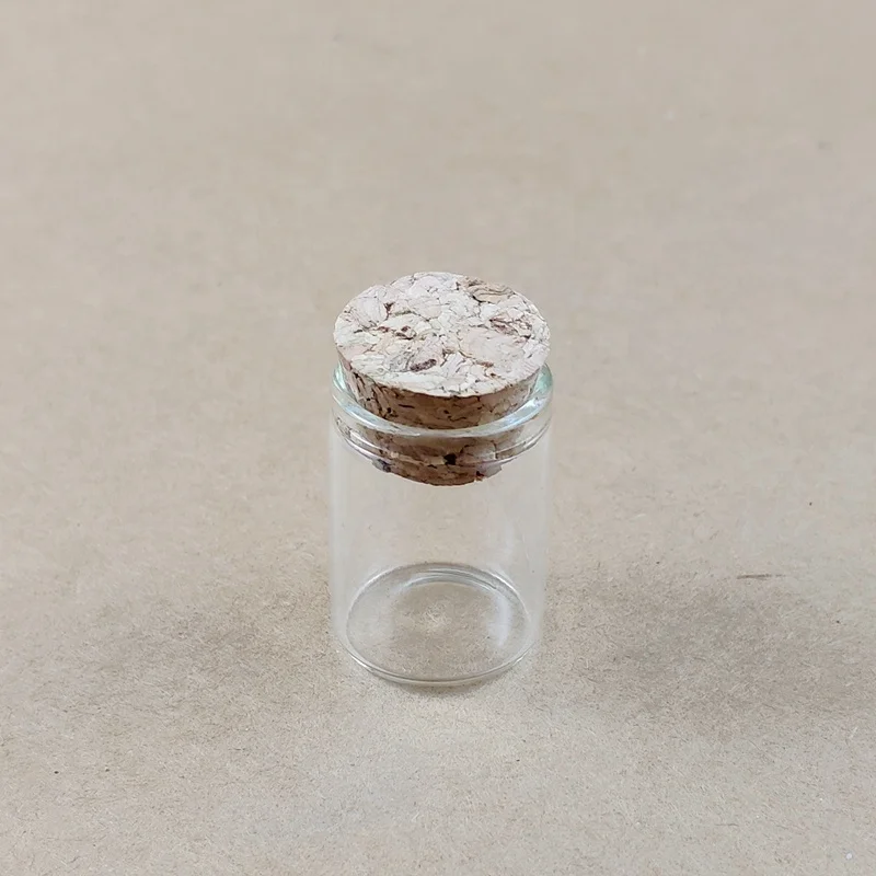 Factory Wholesale Large Quantity Straight Tiny Glass Bottle with Cork/Glass Tube with Cork/Clear Glass Bottle for Goods Packing