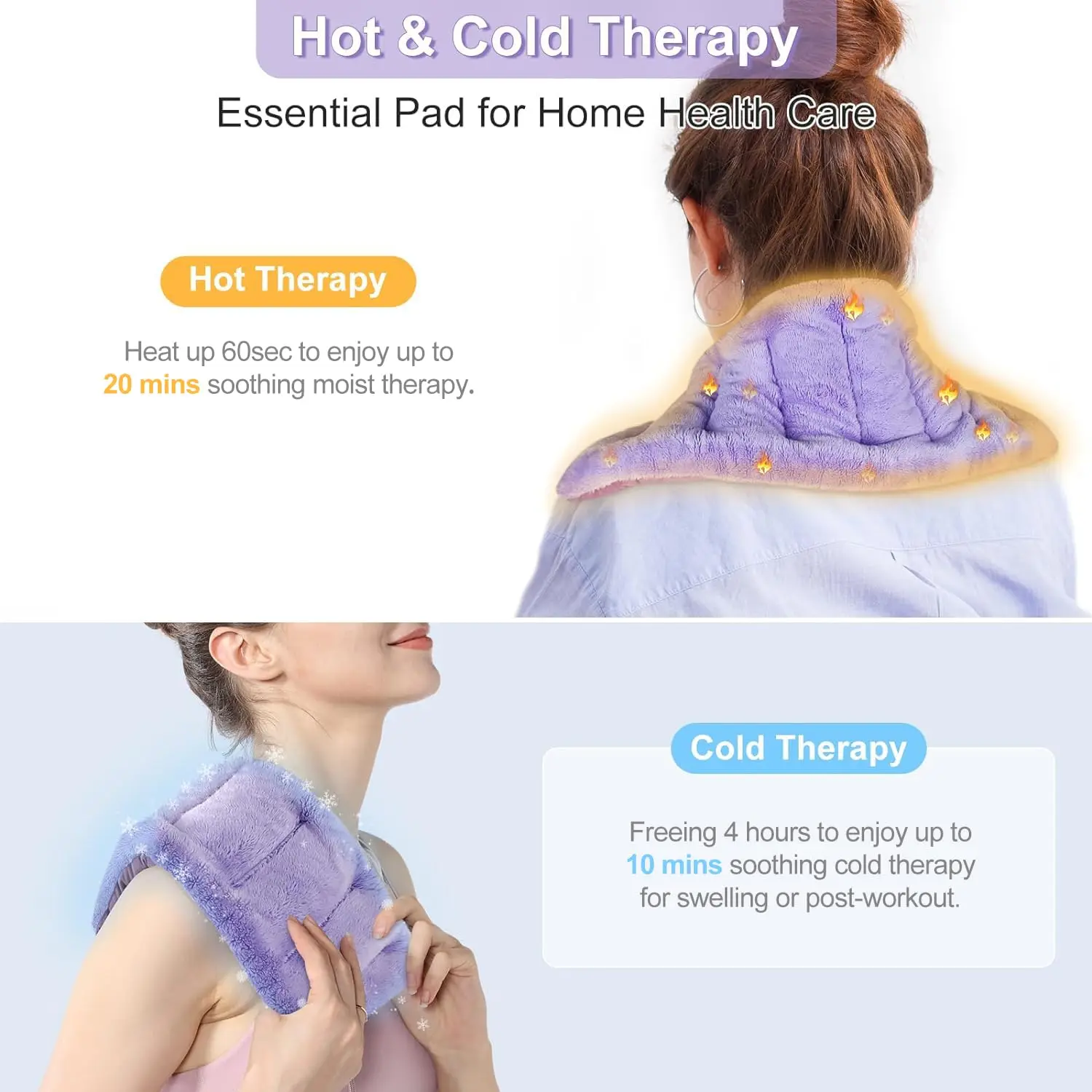 Microwavable Moist Heated Neck Shoulder Wrap Versatile Weighted Beanbag Cold Pack Warm Compress Heating Pads