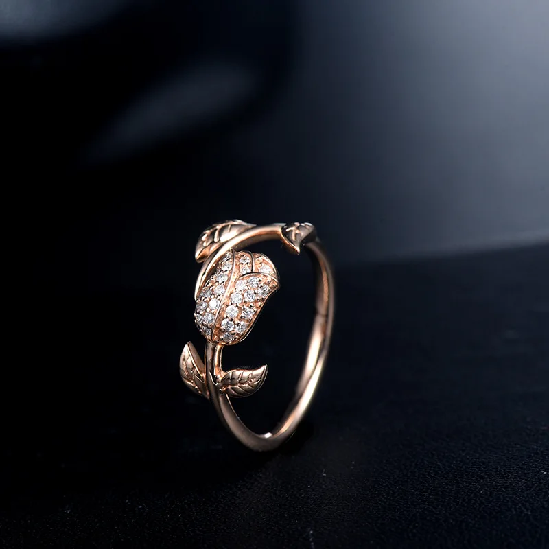  Customized 24k 18k pure rose gold 14k Rose Gold Diamond real