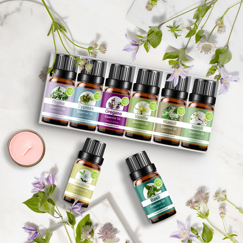 Private Label Essential oils Gift Set 100% Pure natural organic lavender eucalyptus Aromatherapy Essential Oil