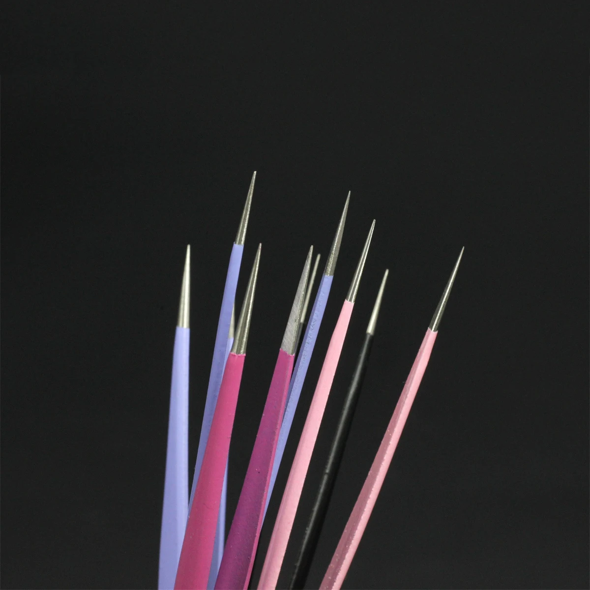 Double Pressing Head Silicone Rhinestones Pick up Manicure Tools Eyelash Extension Nail Art Tweezers Set Nail Tweezers