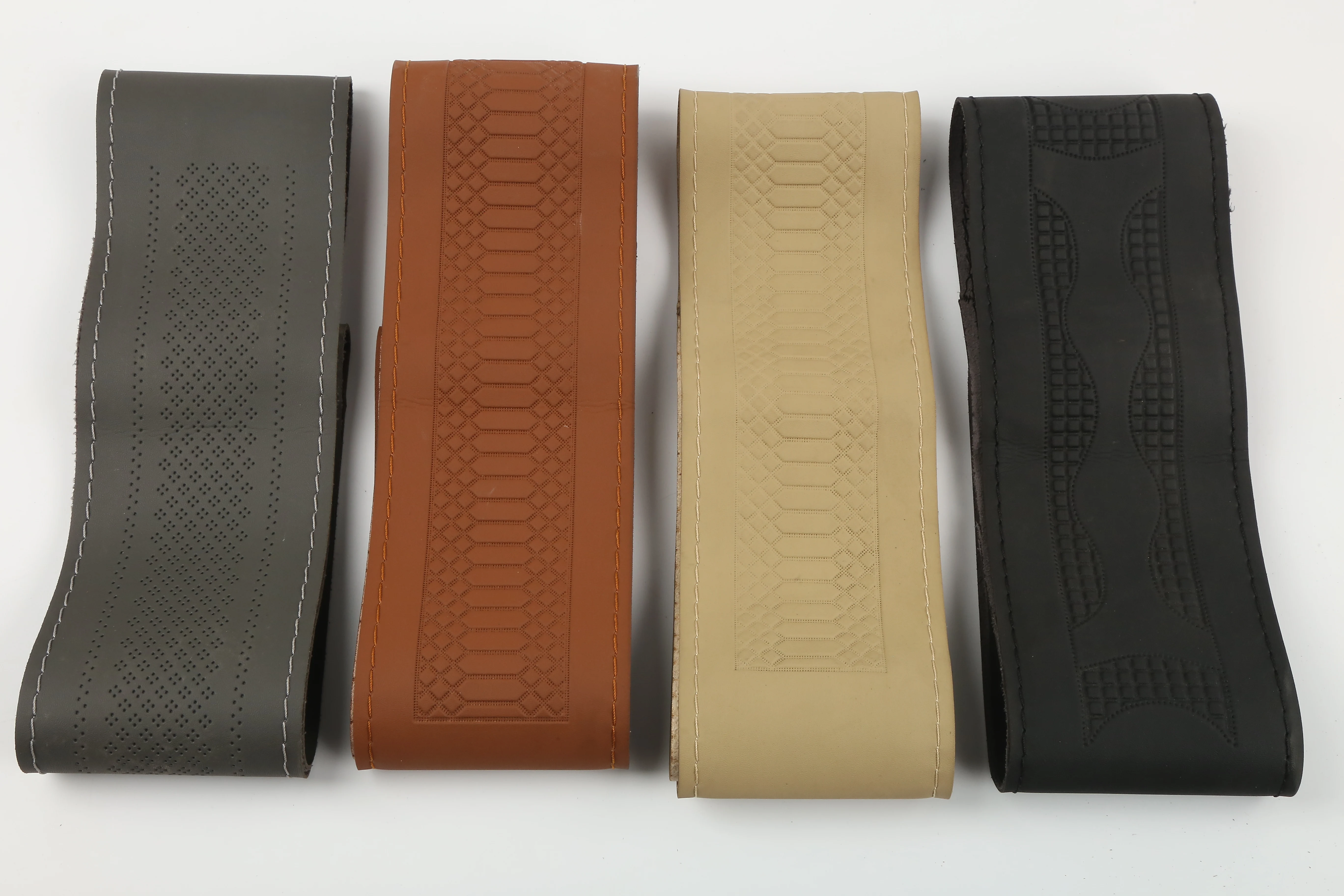 Fashionable universal leather steering wheel cover leather hand sewing steering wheel cover