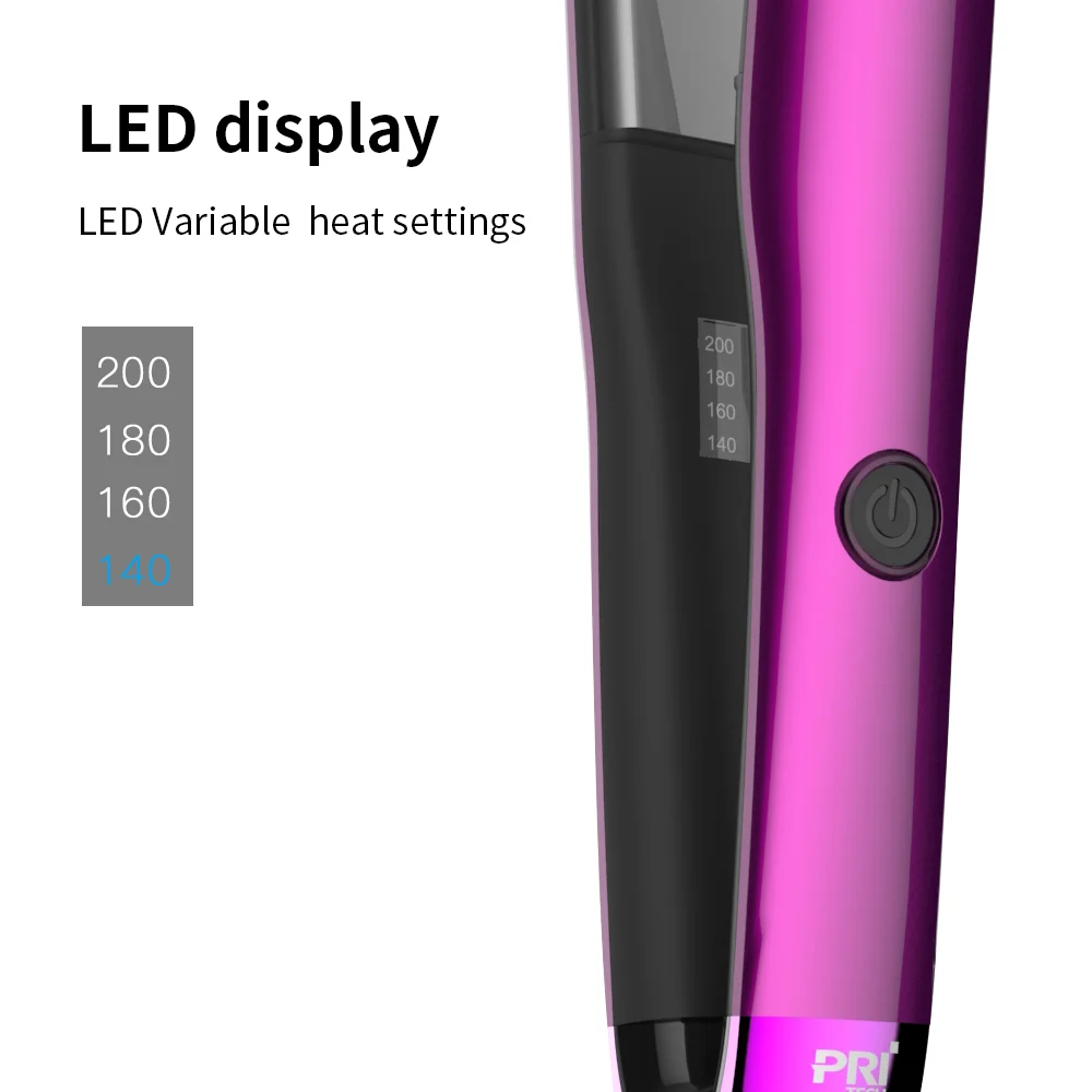OEM Led Display Ceramic Coating Flat Iron Private Label Electric Hair Straightener