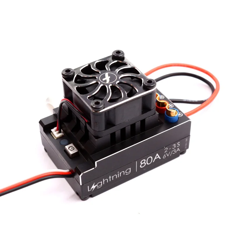 RC Lightning 80A ESC Бесщеточный электронный регулятор скорости 2-полосная с функцией тормоза для управления по радио гоночный автомобиль часы 1/10 багги