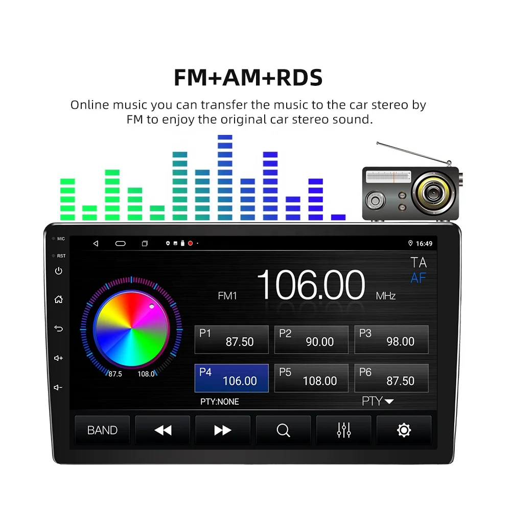 Carplay radio 10.1 inch car video android GPS WIFI 2+32GB AM/RDS Car dvd player for honda Civic 2006-2011