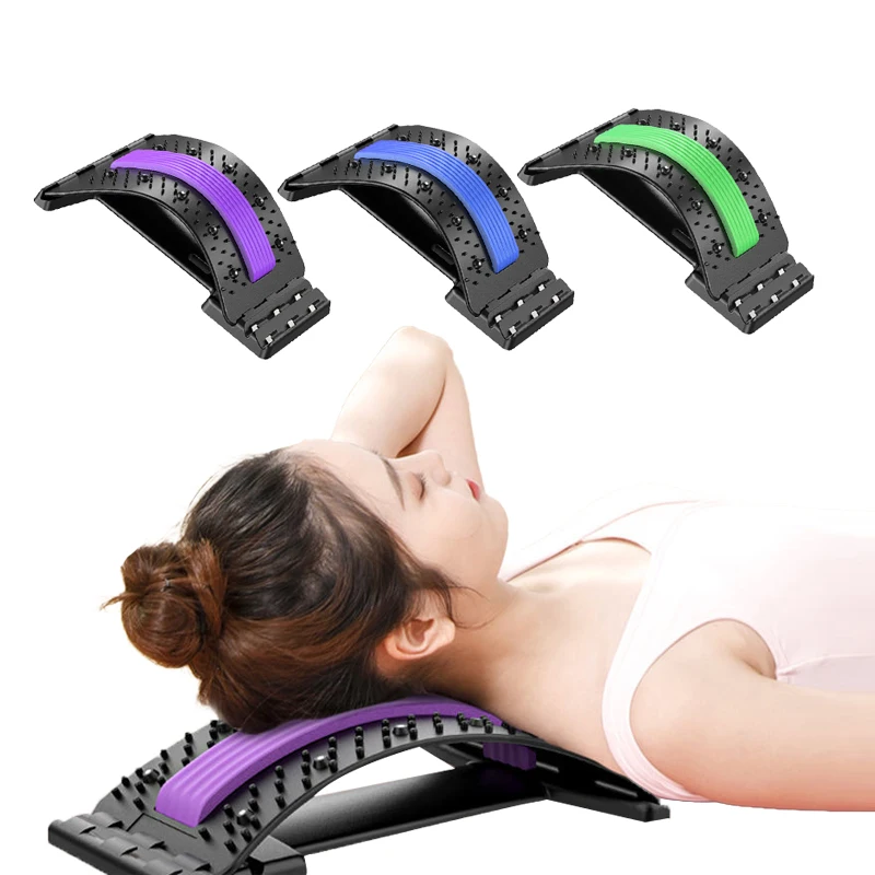 Fitness 4 Level Equipment Magic Back Cracker Board Device Spine Arched Waist Back Stretcher