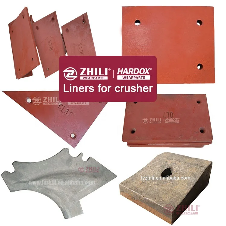 high manganese steel chromium grind plate cone jaw hammer crusher mantle liners Ball mill liners for stone mill cement crusher