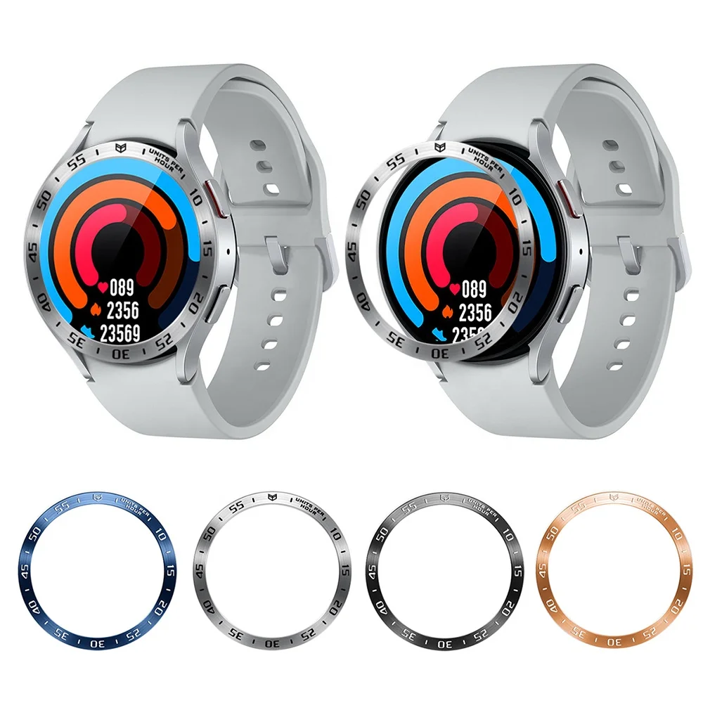 For Samsung Watch 6 Metal Case Frame Stainless Steel Protective Bezel Ring For Samsung Watch 6 Classic 43mm 47mm PC Bezel Ring