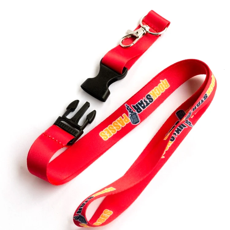 YIBAO Promotional Custom Woven Lanyard Polyester Jacquard Neck Lanyard Screen Printing Plastic Buckle Promotional Gift Silk