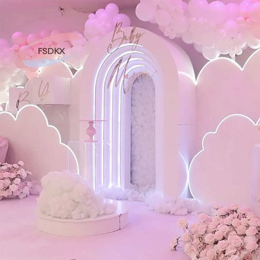 Wedding Supplier Cable With Engraving Acrylic Panel rgb 7 Colors Switch Panel