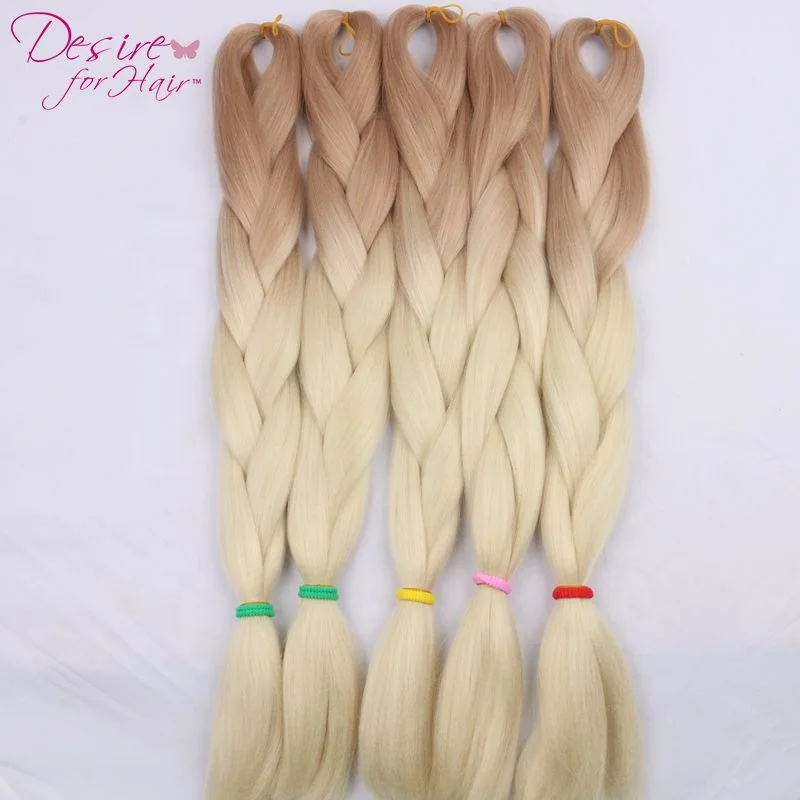 1 PACK Large stock 200+ colors ombre jumbo braid synthetic hair extensions jumbo box braids synthetic braiding hair