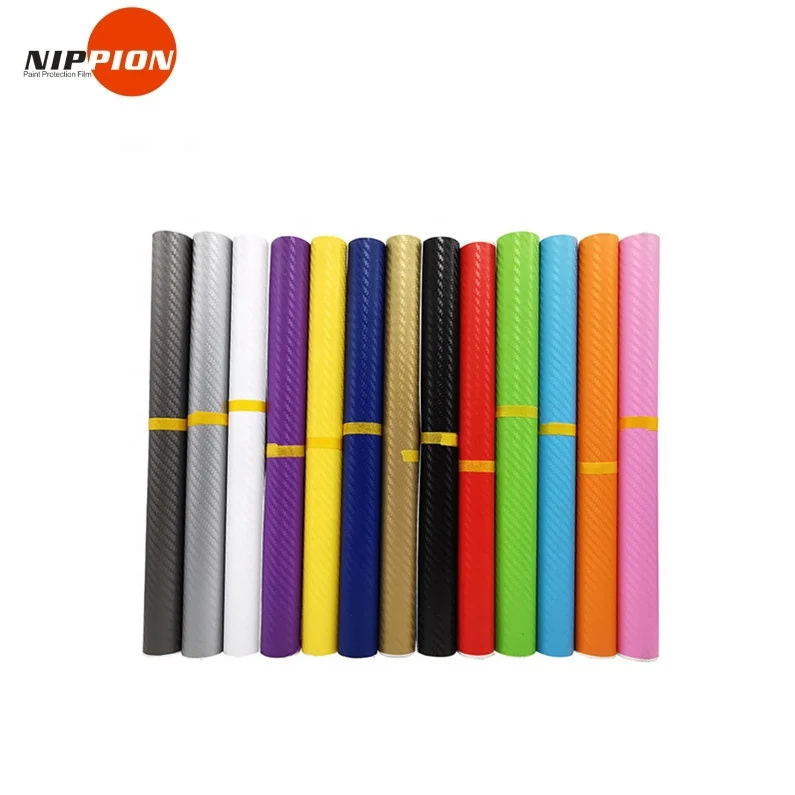 3D Carbon fiber film white color water proof body car sticker film for car body pvc paint without air channel 1.52*30m 3DTQ-W