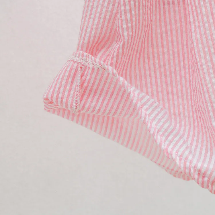 F1699 Breathable Yarn Dyed Cotton Baby Dress Summer Fancy Dresses for Baby Girl