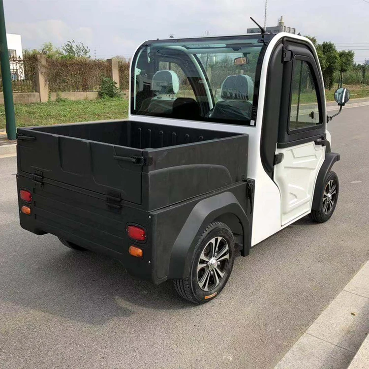 
China high quality mini 2 seat 4 wheel drive electric cargo vehicle pickup truck 