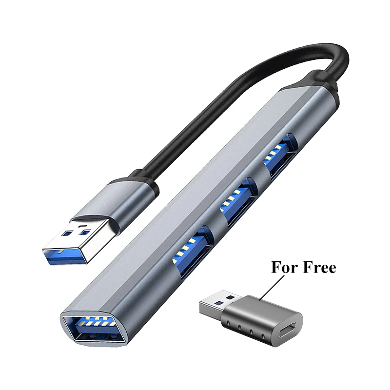 Buy 1 Get 2 USB 3.0 HUB to USB 3.0 2.0 4 Ports Multi Splitter 4 in 1 USB Phone adapter For Macbook Pro PC Computer