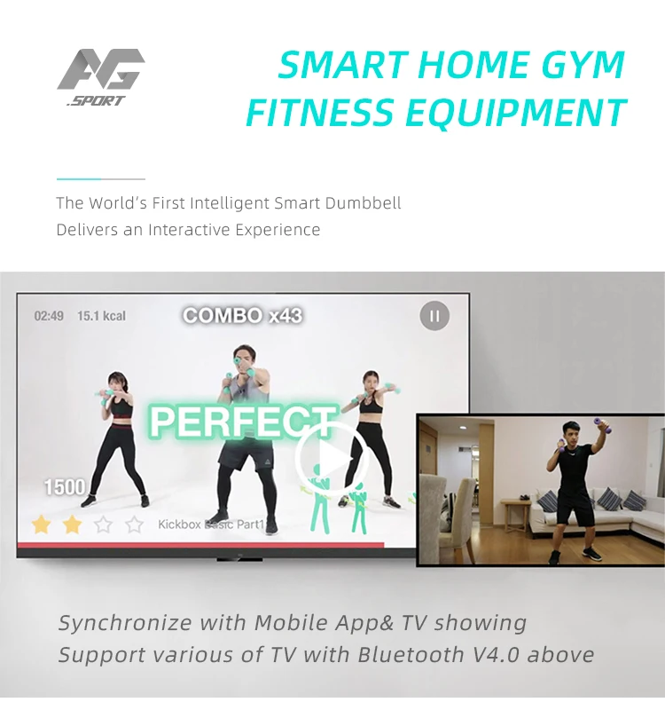 APP Motion Tracking Free Weights Fitness Dumbbells Lbs Cheap Sets for Sale Smart Dumbbell