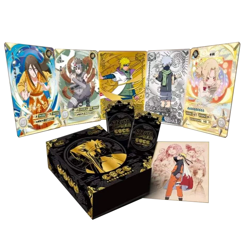 wholesale Genuine KAYOU Narutoesbinders double 11 gift box Rare Kakashi SV SE Heaven and Earth Scroll Box For Children toy