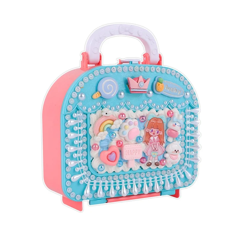 DIY искусственная Сумочка для девочек украшает кремовые краски набор клея из глазури и глины