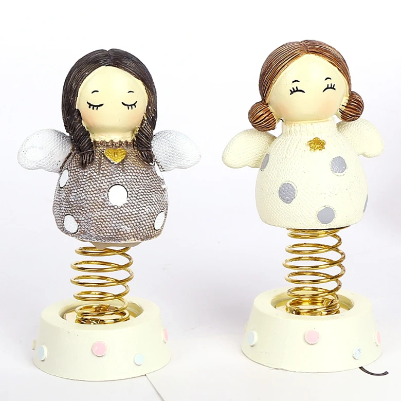 new custom cute cartoon car bobble head,car shaking head accessories,creative car shaking head spring doll