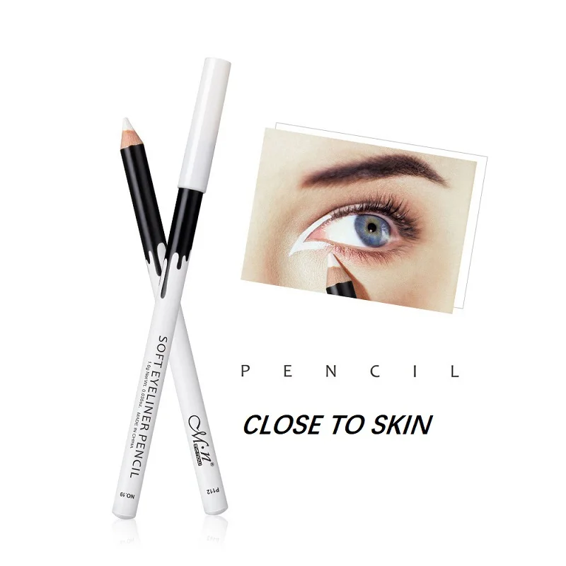 New Arrival Private Label Waterproof Sweatproof Concealer Eye liner wax Eyeliner White Pencil