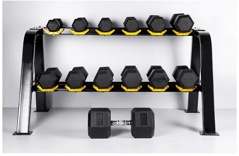 Factory Wholesale price Hex Dumbbell china manufacturer custom free weight pairs sets rubber hexagon cast iron hex dumbbell