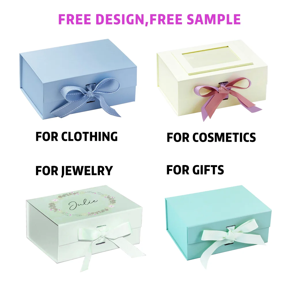 folding magnetic gift box packaging silver durable cardboard reusable luxury Reinforced 6 x 6 Christmas holidays Gift Box